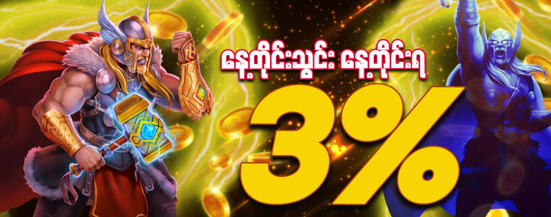 Daily bonus 3%